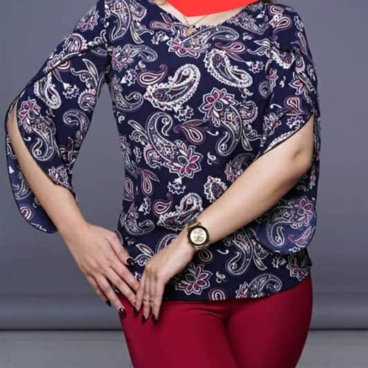 ست شومیز و شلوار زنانه مارک ساتین جنس مازراتی درجه یک سایز 38